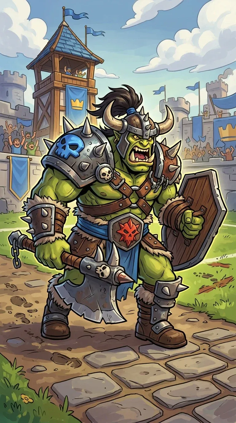 Um guerreiro orc feito pelo Nano Banana 2